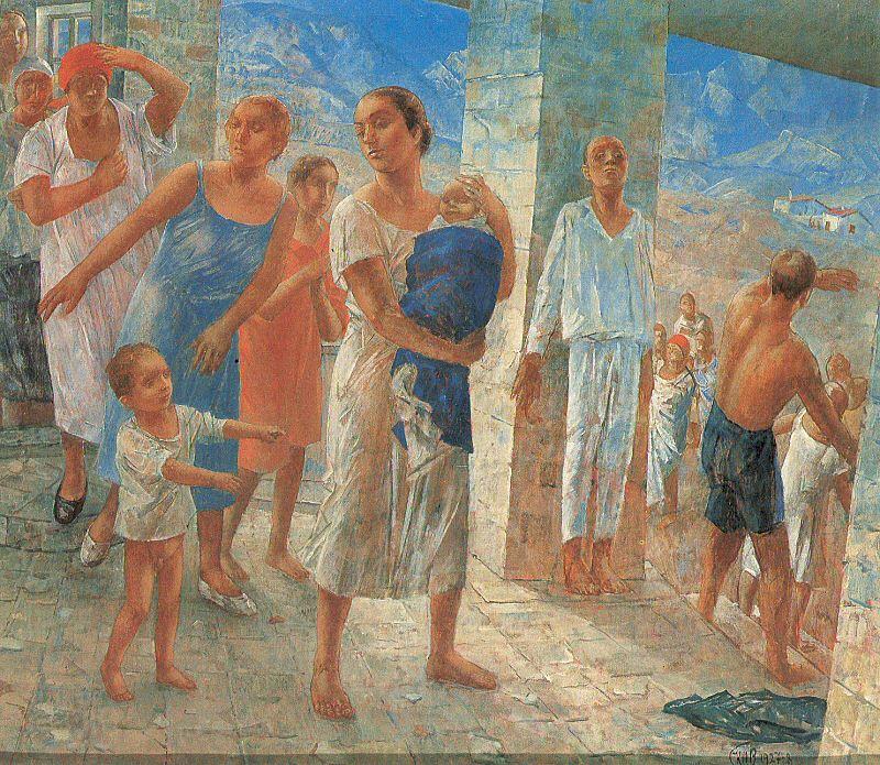 Petrov-Vodkin, Kozma Earthquake in the Crimea oil painting picture